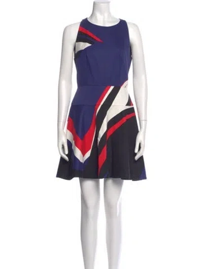 Pre-owned Prada 2014 Mini Dress In Blue