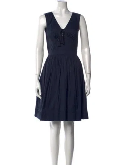 Pre-owned Prada 2014 Mini Dress In Blue