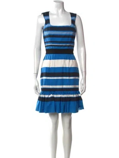 Pre-owned Prada 2014 Mini Dress In Blue