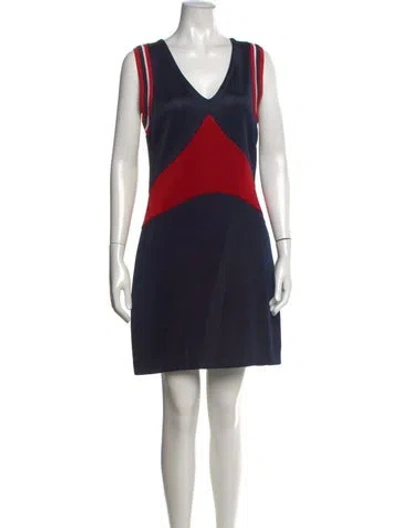 Pre-owned Prada 2014 Mini Dress In Blue
