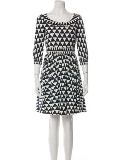 Pre-owned Prada 2014 Mini Dress In Blue/white