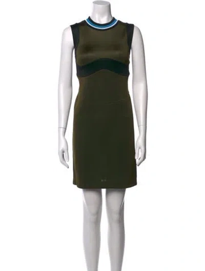Pre-owned Prada 2014 Mini Dress In Green