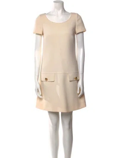 Pre-owned Prada 2014 Mini Dress In Neutral