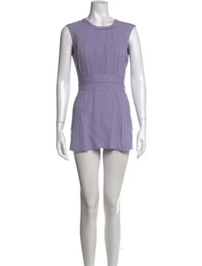 Pre-owned Prada 2014 Mini Dress In Purple