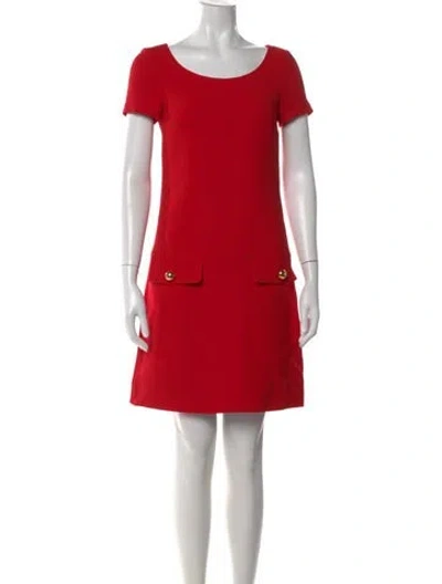 Pre-owned Prada 2014 Mini Dress In Red