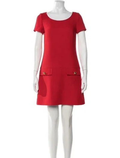 Pre-owned Prada 2014 Mini Dress In Red