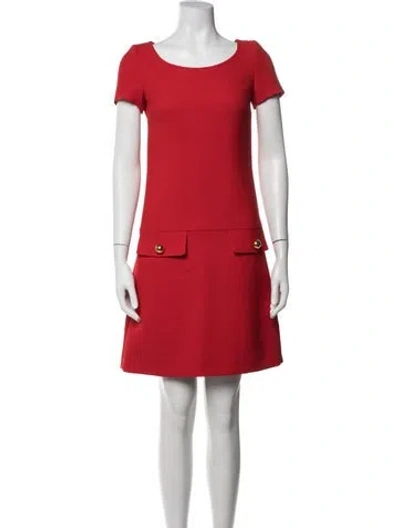 Pre-owned Prada 2014 Mini Dress In Red