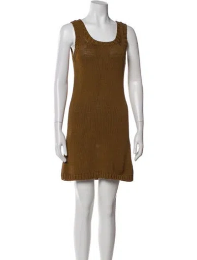 Pre-owned Prada 2014 Mini Dress W/ Tags In Neutral