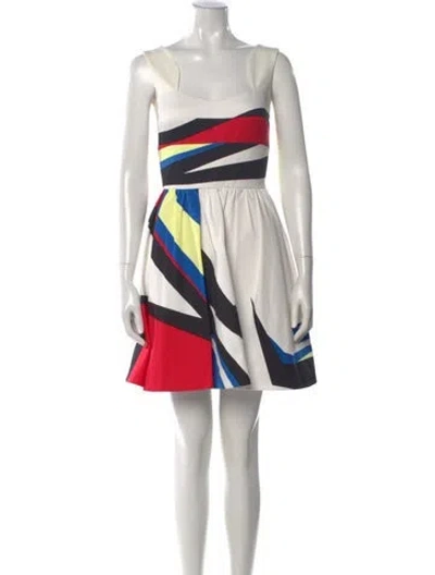Pre-owned Prada 2014 Mini Dress In White