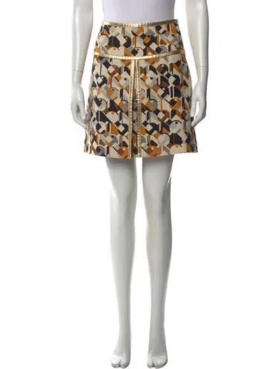 Pre-owned Prada 2014 Mini Skirt In Neutral