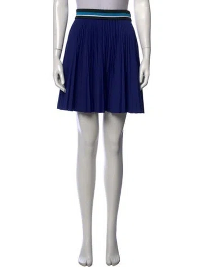 Pre-owned Prada 2014 Mini Skirt W/ Tags In Blue