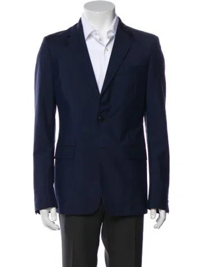 Pre-owned Prada 2014 Mohair Blazer In Blue