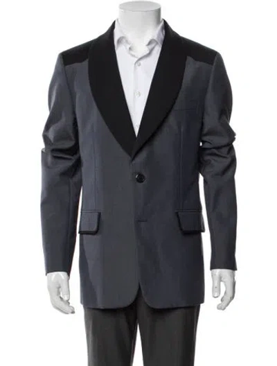 Pre-owned Prada 2014 Mohair Blazer In Blue
