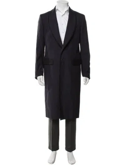 Pre-owned Prada 2014 Mohair Coat In Blue
