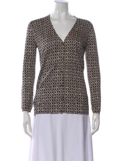 Pre-owned Prada 2014 Patterned Sweater In Black
