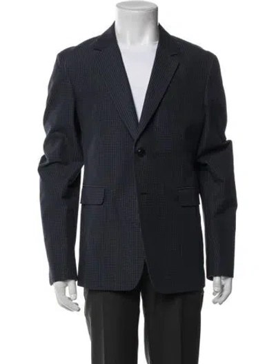 Pre-owned Prada 2014 Polka Dot Print Blazer In Blue