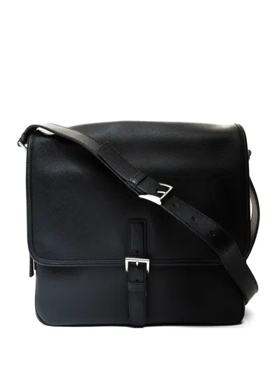 Pre-owned Prada 2014 Saffiano-leather Shoulder Bag In Black
