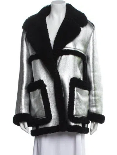 Pre-owned Prada 2014 Shearling Fur Coat In Multi