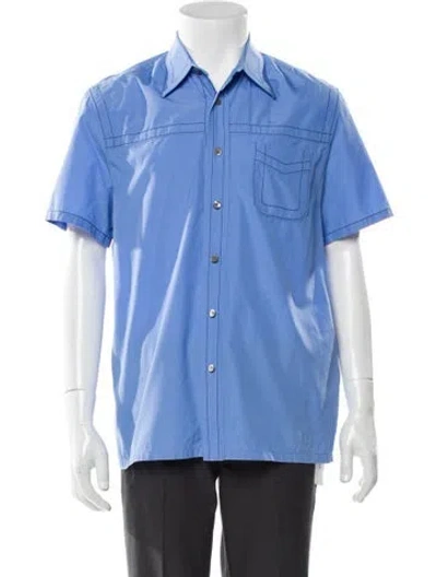 Pre-owned Prada 2014 Short Sleeve Shirt In Blue
