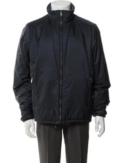 Pre-owned Prada 2014 Signature Logo Jacket In Blue