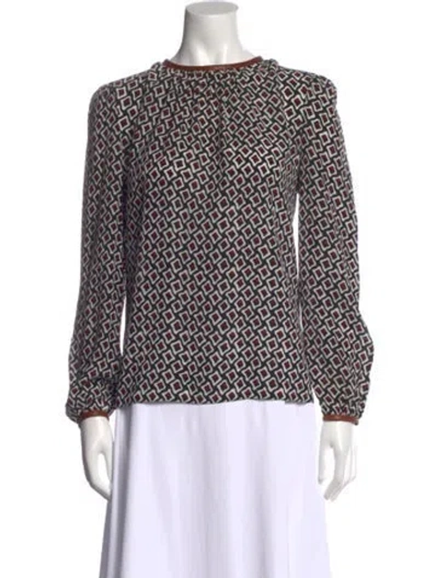 Pre-owned Prada 2014 Silk Blouse In Black