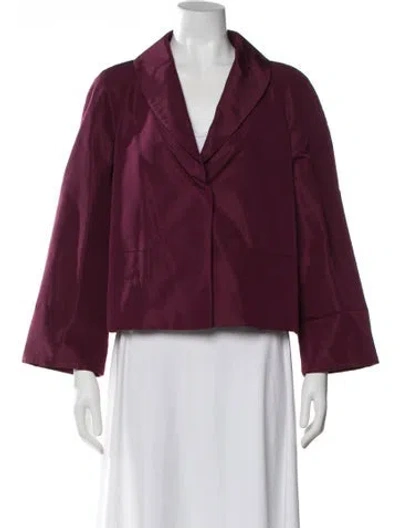 Pre-owned Prada 2014 Silk Jacket In Purple