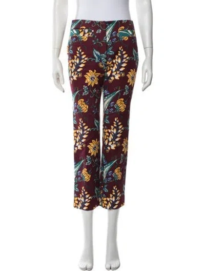 Pre-owned Prada 2014 Straight Leg Pants In Burgundy