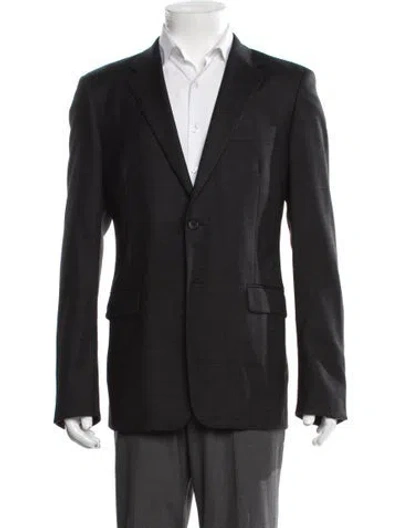 Pre-owned Prada 2014 Virgin Wool Blazer In Gray