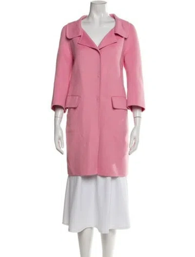 Pre-owned Prada 2014 Virgin Wool Coat In Pink