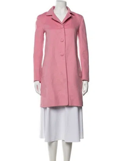 Pre-owned Prada 2014 Virgin Wool Coat In Pink