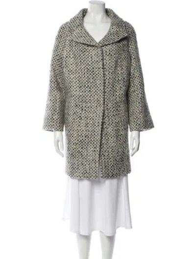 Pre-owned Prada 2014 Virgin Wool Fur Coat In Gray