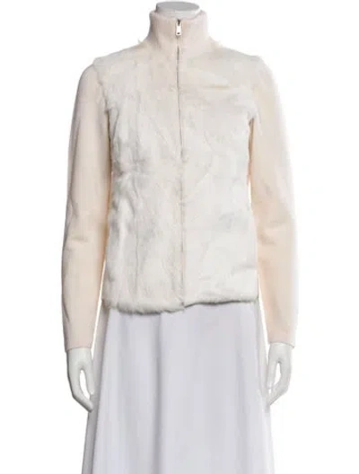 Pre-owned Prada 2014 Virgin Wool Jacket In Neutral