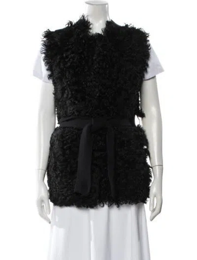 Pre-owned Prada 2014 Virgin Wool Vest In Black
