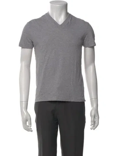 Pre-owned Prada 2014 V-neck T-shirt In Gray