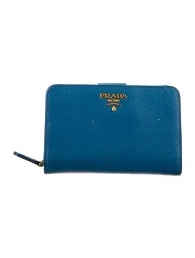 Pre-owned Prada 2014 Wallet In Blue