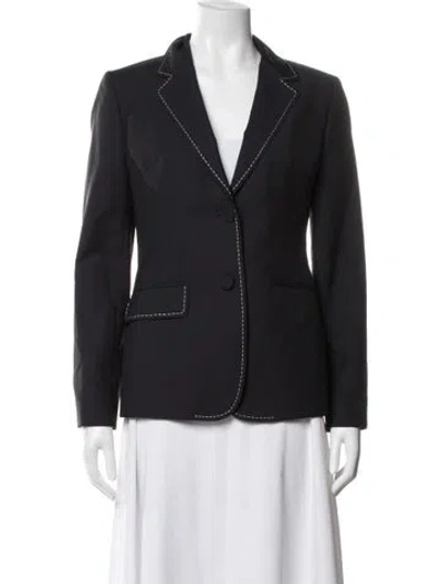 Pre-owned Prada 2014 Wool Blazer In Blue