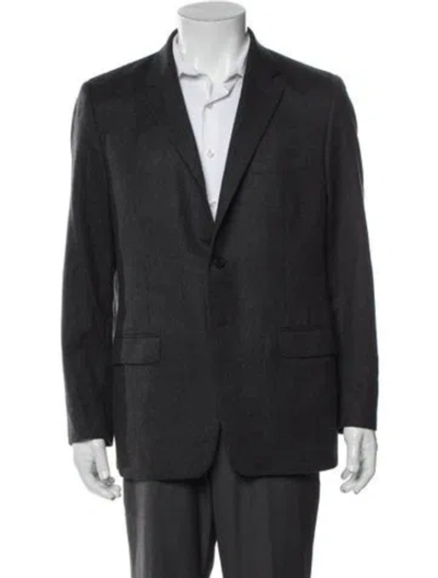 Pre-owned Prada 2014 Wool Blazer In Gray
