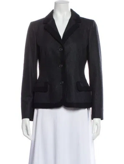 Pre-owned Prada 2014 Wool Blazer In Gray