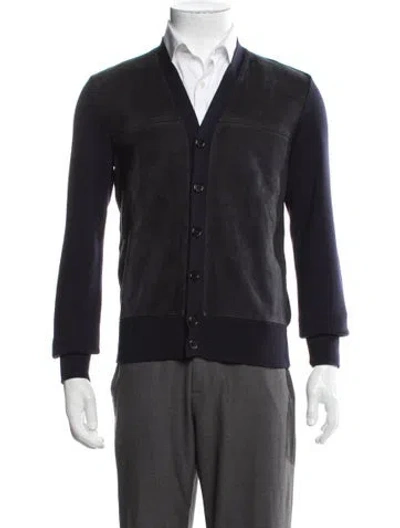 Pre-owned Prada 2014 Wool Cardigan In Blue