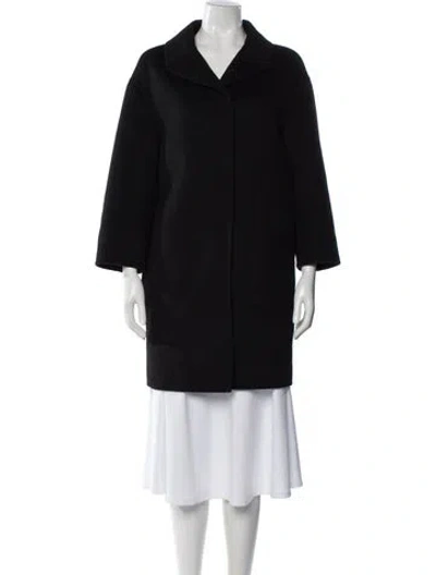 Pre-owned Prada 2014 Wool Coat In Black