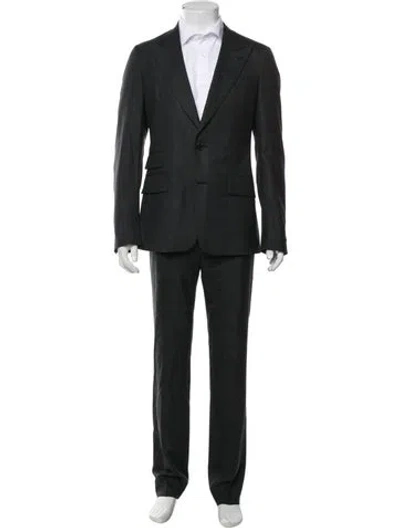 Pre-owned Prada 2014 Wool Two-piece Blazer In Grey