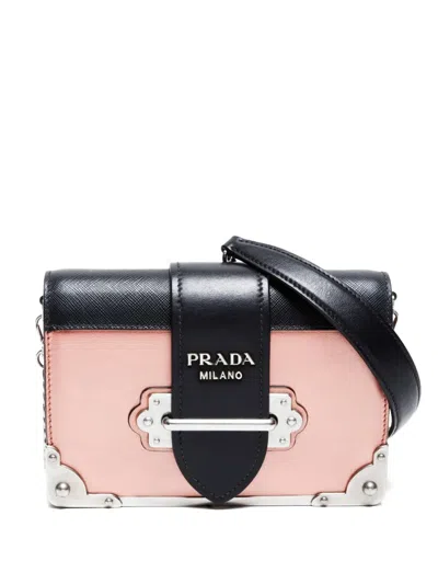 Pre-owned Prada 2015-2024 Cahier Shoulder Bag In Pink