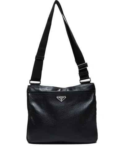 Pre-owned Prada 2015-2024 Leather Shoulder Bag In Black