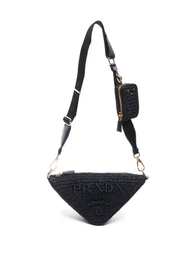 Pre-owned Prada 2015-2024 Triangle Shoulder Bag In Black