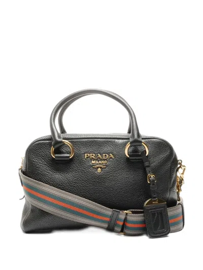 Pre-owned Prada 2015-2025 Leather Tote Bag In Black