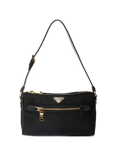 Pre-owned Prada 2015-2025 Nylon Shoulder Bag In Black