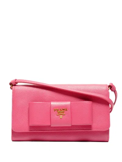 Pre-owned Prada 2015-2025 Ribbon Crossbody Bag In Pink
