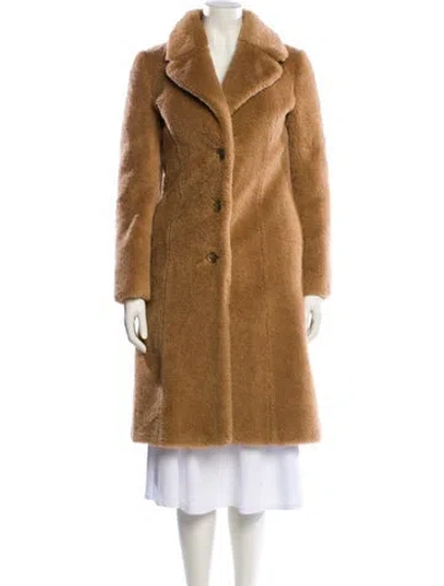 Pre-owned Prada 2015 Alpaca Fur Coat In Neutral