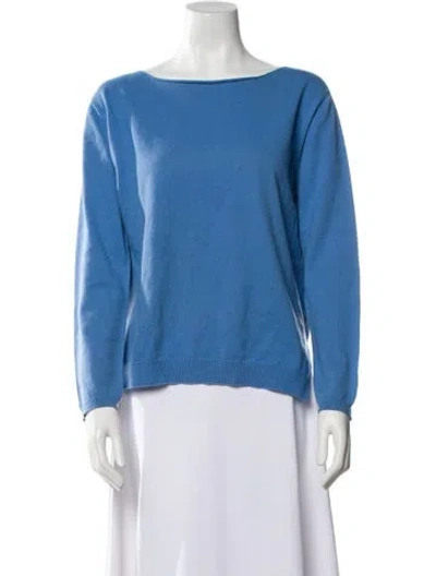 Pre-owned Prada 2015 Bateau Neckline Sweater In Blue