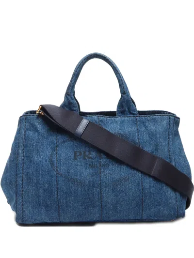 Pre-owned Prada 2015 Canapa Two-way Tote Bag